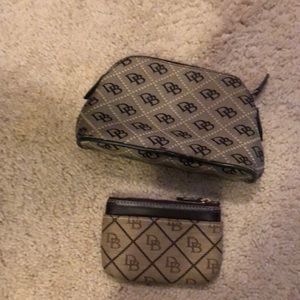 Dooney and Bourke makeup bag and coin purse